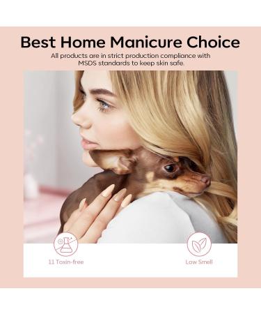 Modelones Gel Nail Polish Kit 20 Colors Nude Gel Polish Set White Glitter Pink Navy Blue Chameleon with Glitter Glossy&Matte Top Base Coat Nails Art Starter Manicure Home DIY Gifts Pink Blue - Buy Online on GoSupps.com