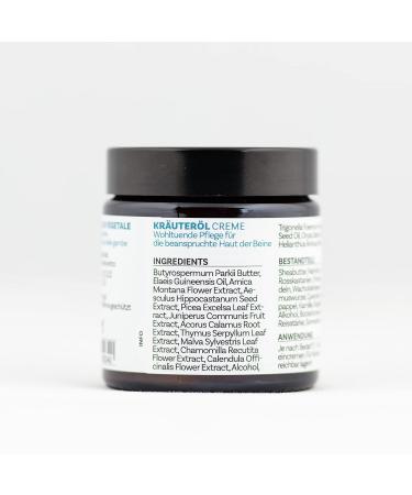 Herbal Ointment from SonnenMoor - Fast Legs Vein Cream for Stressed Skin & Legs | 90g Glass Jar - International Shipping - Buy Online on GoSupps.com