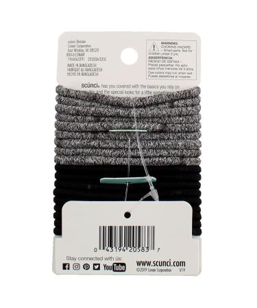 Scunci Black/Space Dye No Damage Elastics - 18 Count - Buy Online on GoSupps.com