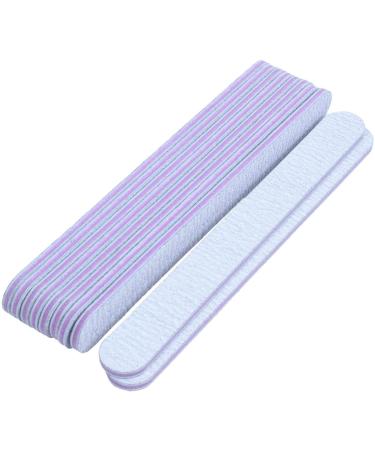 Greethga 10 Double-Sided Nails 180/100 Grit Grey Straight Emery Board