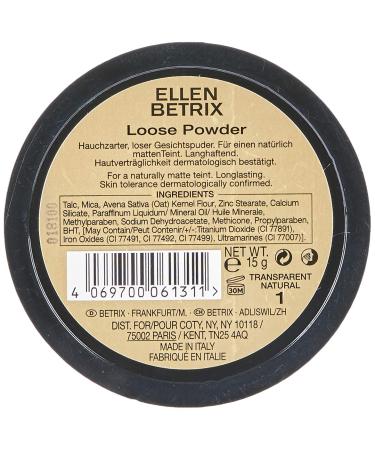 Ellen Betrix Loose Powder Transparent Natural - Matt Finish Fixing Powder (15g 2-Pack) | International Shipping Available - Buy Online on GoSupps.com