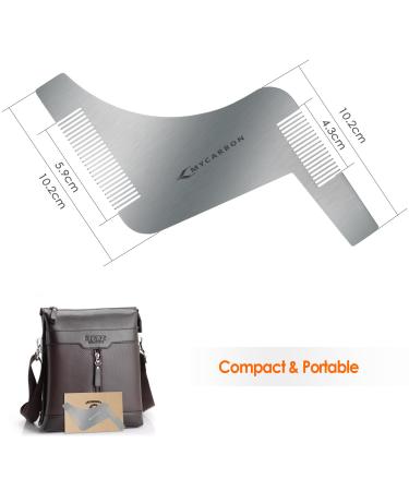 MYCARBON Beard Template for Perfect Shapes | Beard Care Kit with Comb for Full & 3-Day Beards | International Shipping Available - Buy Online on GoSupps.com