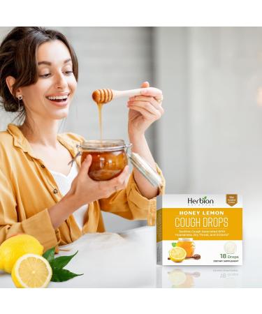 Herbion Naturals Honey Lemon Cough Drops - Natural Soothing Lozenges for Adults & Kids (Pack of 6 108 Drops) - No Artificial Flavor - Buy Online on GoSupps.com