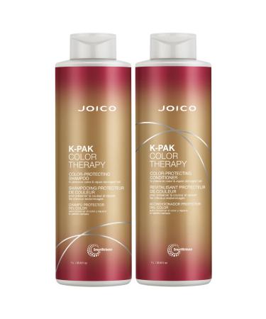 Joico K-Paka Colora Therapy Shampoo & Conditioner Duo 2 Count 33 8 oz / 1000 ml Grand litre DUO KIT 1 l (Lot de 2)