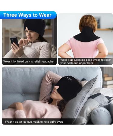 Migraine Relief Cap - Comfortable Ice Head Wrap for Headache Relief - Buy Online on GoSupps.com