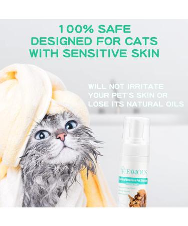 FAMOUS Waterless Cat & Dog Shampoo for Hairball Relief - Hypoallergenic, Natural Ingredients, Sulfate & Alcohol Free - Buy Online on GoSupps.com