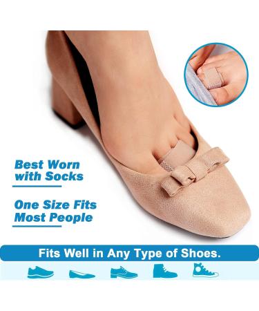 PrettSole 8-Piece Toe Splints & Wraps - Hammer Toe Support Brace for Men & Women - Cushion & Protect Broken, Crooked, or Overlapping Toes - Temporary Toe Straighteners - Beige - Buy Online on GoSupps.com