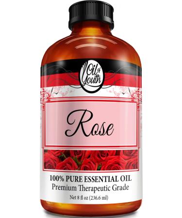 Oil of Youth Essential Oils 8oz - Rose Essential Oil - 8 Fluid Ounces Rose 8 Fluid Ounces - Buy Online on GoSupps.com