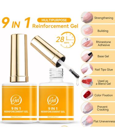 Glue Gel for 15ml - 9-in-1 manicure gel strong and versatile glue with a glossy finish perfect for artificial decorations and embellishments | Suitable for - Buy Online on GoSupps.com