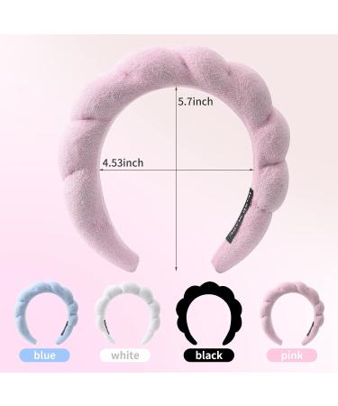 Zimblin Spa Headband for Women - Black Makeup and Skincare Sponge Bubble Puffy Headband for Face Washing, Makeup Removal, Shower - Best Quality - Buy Online on GoSupps.com