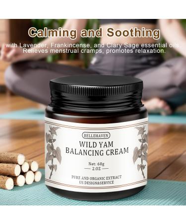 Organic Wild Yam Cream for Hormone Balance | Natural Lavender Scent | PMS & Menopause Relief | 2oz - All Skin Types - Buy Online on GoSupps.com