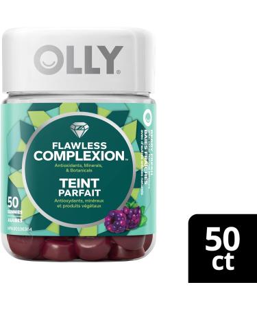 OLLY Flawless Complexion Gummy Supplement with Vitamins E A & Zinc Berry Fresh Flavour for Healthy Skin 25 day supply 50 gummies - Buy Online on GoSupps.com