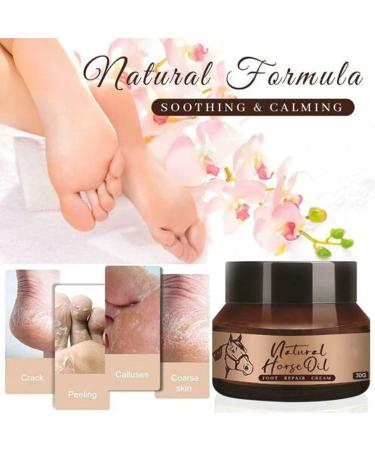 Natural Horse Oil Foot Repair Cream - Anti Cracking Skin Moisturizer for Rough Dry & Cracked Heels - 3PCS for Men & Women - Buy Online on GoSupps.com