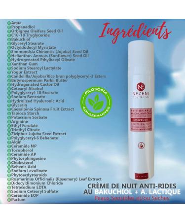 Nezeni BAKUCHIOL 3% Anti-Wrinkle Night Cream for Women/Men 26 Active Ingredients | Deep Wrinkle Filler | Firming Anti-Wrinkle Night Cream for Face Neck and D collet | Dry and/or Sensitive Skin - Buy Online on GoSupps.com