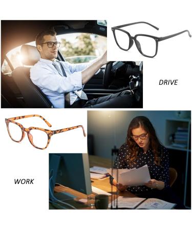 CQQQNIU Anti-Blue Light Glasses - Unisex Square Gaming Glasses for Eye Fatigue Relief | Free 3 Brille Cloths & Bags | Shop Internationally - Buy Online on GoSupps.com