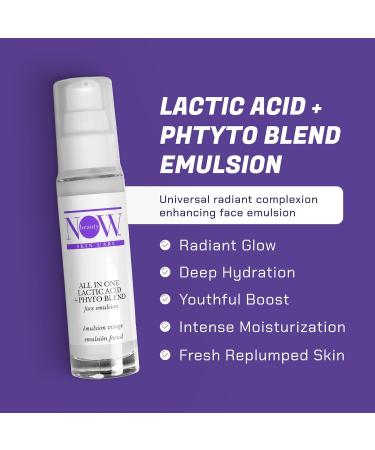 All-In-One Lactic Acid & Phyto Blend Face Emulsion | Anti-Wrinkle & Anti-Aging Treatment | Vegan Sulfate & Paraben Free | Travel Size 1 oz for Men & Women - Buy Online on GoSupps.com