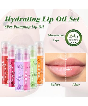 Lot de 6 brillants l vres hydratantes bille aromatis es aux fruits naturellement brillantes et durables pour femmes et filles - Buy Online on GoSupps.com