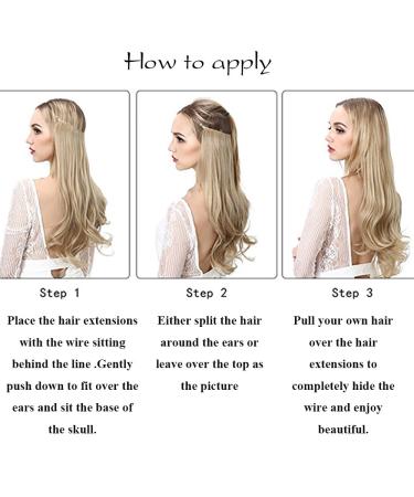 Buy Hair Part Extensions - Wavy Invisible Wire Tresse Hair - Ashblond & Bleach Blond - 50cm 90g | International Shipping Available - Buy Online on GoSupps.com