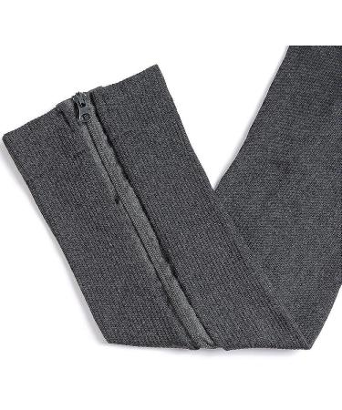 LEOSTEP Zipper Compression Socks Toeless - Knee High Support Stockings for Legs and Muscles - Black S/M - Buy Online on GoSupps.com