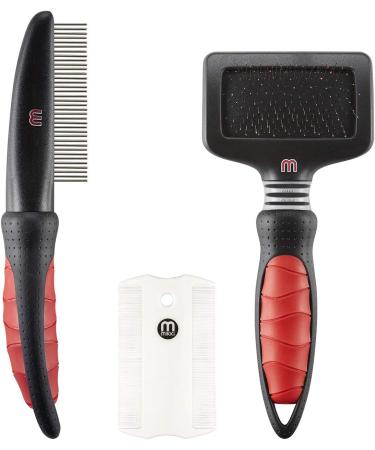 Mikki Kitten Cat Grooming Kit - Slicker Brush, Comb, Flea Comb Set - Buy Online on GoSupps.com