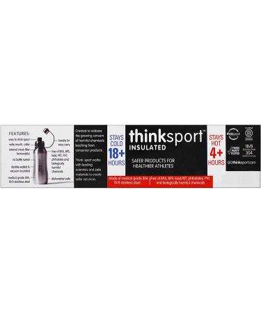 Thinksport Insulated Sports Bottle 25 oz Green - BPA Free, Durable & Eco-Friendly - Buy Online on GoSupps.com