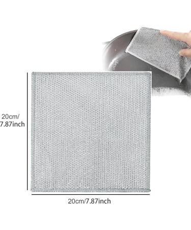 5 Pack Wire Dishwashing Rags Dual Layer Wire Dishwashing Rags Multipurpose Wire Dishwashing for Wet and Dry Non-Scratch Wire Dish Cloths Kitchen Wire Dishcloth Cleans for Dishes Sinks Stove Tops Duallayer - Buy Online on GoSupps.com