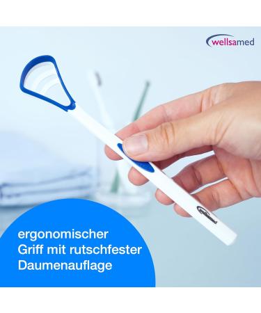 Wellsamed Expert Tongue Cleaner - 1 Piece Blue | Fight Tongue Coating & Halitosis Effectively - International Shipping Available - Buy Online on GoSupps.com