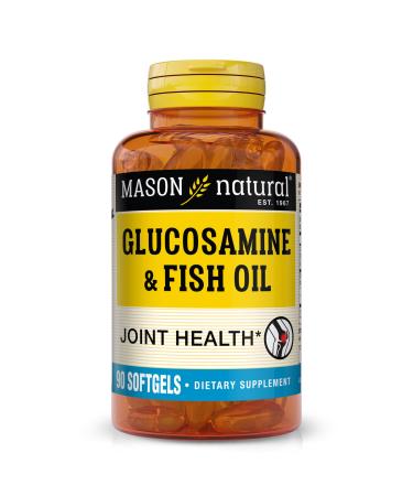 MASON NATURAL Glucosamine & Fish Oil Supplement with DHA & Omega 3 for Joint & Muscle Support 1 Month Supply Softgel Pills