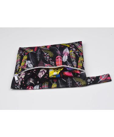 7pcs Set: Mini Wet Bag + 6pcs 8 Charcoal Bamboo Mama Cloth Menstrual Pads - Reusable Sanitary Pads - Buy Online on GoSupps.com