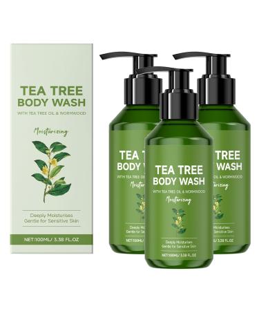 Yoelau Tea Tree Body Wash Natural Body Wash 100ml for Deep Cleansing Odor Control & Hydration | Gentle Cleansing with Tea Tree Oil to Refresh and Care for