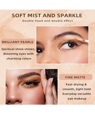 Fard Paupi res Liquide Maquillage - 6 Pi ces Double Extr mit Tenue Longue Imperm able Maquillage Fard Paupi res Matte Et Paillet Pour Voyage F te Travail Banquet Occasions Sp ciales Mariage Da - Buy Online on GoSupps.com