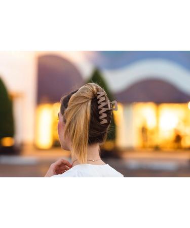 6Pcs Flower Hair Claw Clips for Women - Strong Hold Medium Size Hairclips in Nude - Cute Styling Accessories for Girls with Thick Hair - Buy Online on GoSupps.com