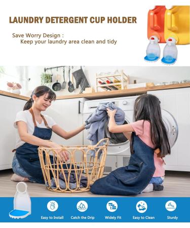 WEYICHUANG Laundry Detergent Drip Catcher & Cup Holder - Tidy Your Laundry Room No More Mess or Leaks (2 Pack) - Best Fabric Softener Gadget - Buy Online on GoSupps.com