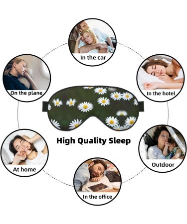 Wild White Daisy Flower Sleep Mask | Adjustable & Breathable Eye Mask for Ultimate Comfort | International Shipping Available - Buy Online on GoSupps.com
