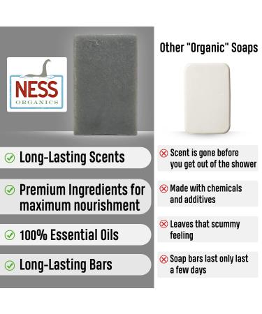 Ness Men's Bergamot & Musk Soap Bar - Organic, Moisturizing, Handmade in the USA | Vegan & Cruelty Free | 5 oz - Buy Online on GoSupps.com
