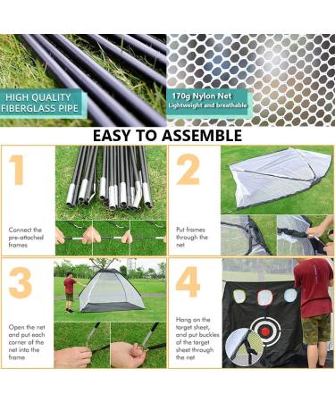 10x7ft Golf Practice Net with Target and Carry Bag - Includes Golf Mat, Balls, and Tees - Perfect for Backyard Driving and Chipping Practice - Buy Online on GoSupps.com
