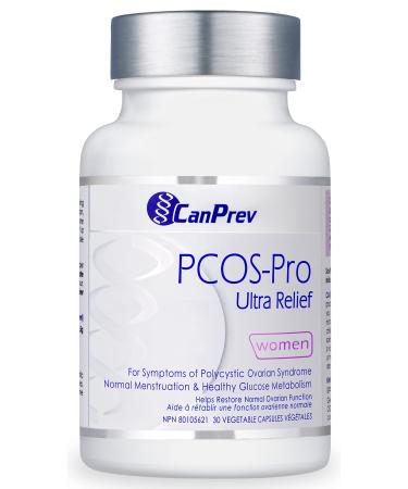 CanPrev PCOS-PRO Inositol (D-Chiro-Inositol)- Ultra Relief 30 Capsules - Supports Normal Ovarian Function - PCOS Support - Aids Glucose Metabolism - Inositol Supplement for Women - Insulin Support