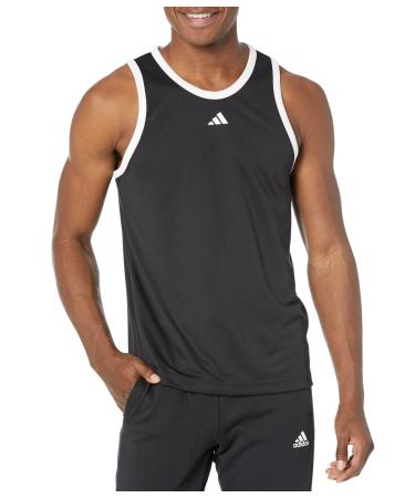 adidas Men's 3-Stripes Tank Black/White Large