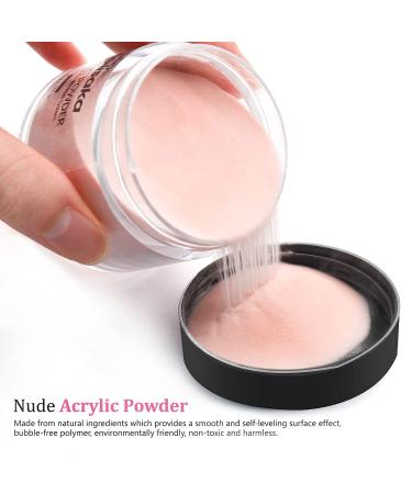 Molisaka Nude Acrylic Powder for Professional Nail Extensions - Long Lasting French Nail Art Supplies Set (1.58oz) - Buy Online on GoSupps.com