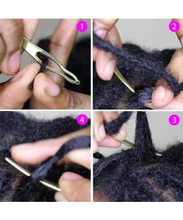 WILLBOND 4 Pieces Sisterlock Retighten Tool Dreadlock for Hair Crochet Needle Loc Dreads Dread Extensions Styling Tools Maintenance (Rose Gold Gold) - Buy Online on GoSupps.com