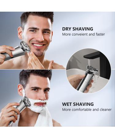 Electric Razor for Men - KENSEN Electric Shavers for Men Electric Razor Men's Rotary Electric Shavers Waterproof Wet and Dry Magnetic Floating Head Razor 3D Rechargeable Shavers for Men Shaving - Buy Online on GoSupps.com