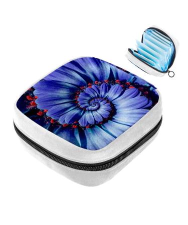 GIAPB Sanitary Napkin Storage Bag Period Bag Tampon Bag Makeup Bag Pad Pouch Purple Chamomile Daisy Color3366