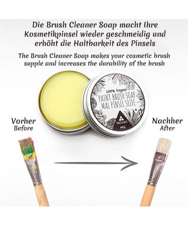 TRITART 100% Vegan Paint Brush Cleaner Soap - Lemon Scented for Makeup, Watercolor, Acrylic & Oil Paint Brushes - Buy Online on GoSupps.com