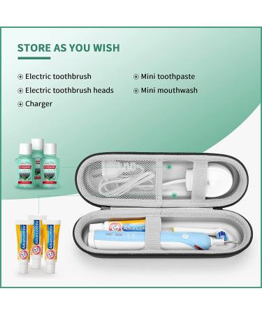 Yinke Travel Case for Braun Oral B & Philips Sonicare Electric Toothbrush - Fits Oral-B Pro 1000/1500/iO Series 7/8/9 - Hard EVA Protective Storage Bag (Black/Silver) - Buy Online on GoSupps.com