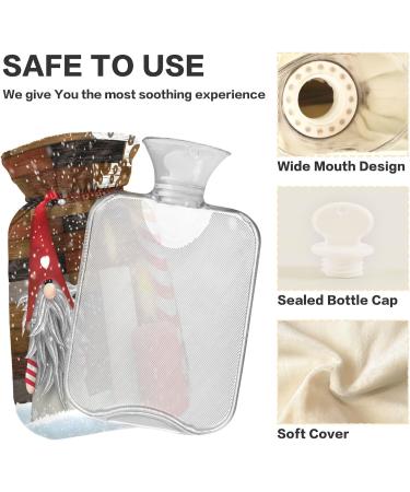 Hot Water Bottle with Cover - Christmas Warmth & Pain Relief for Kids & Adults | 2L Heat Pack - Buy Online on GoSupps.com