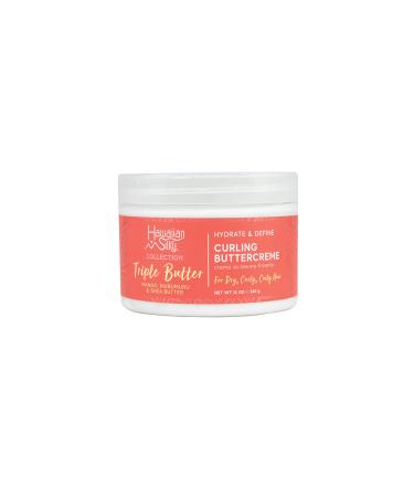 Hawaiian Silky Mango and Murumuru Butter Curling Butter Creme 12 fl oz with Shea Butter for Frizz-Free Curls with Hydration & Define | Triple Butter Collection
