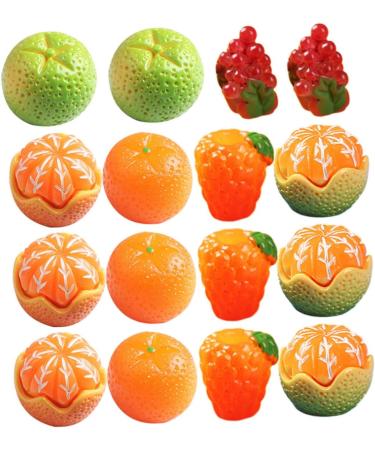 HEMOTON 50 Pcs tangerine Hair ring three-dimensional Grape photography props phone case simulated fruit adornment resin charms decorations patch fake fruit model miniature - Buy Online on GoSupps.com