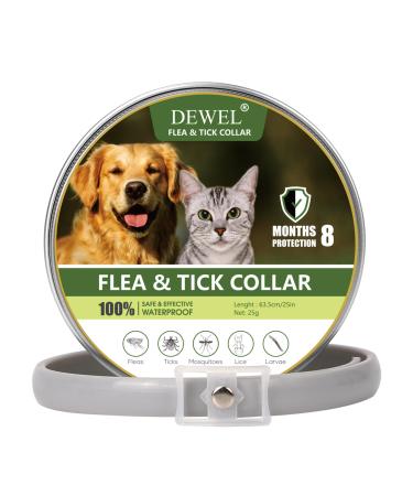 DEWEL 63.5cm tick collar for dogs and cats adjustable dog and cat flea collar waterproof anti-ticks and fleas - Buy Online on GoSupps.com