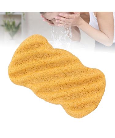Eco-Friendly Facial Sponge | Plant Fiber Cleansing Puff for Beauty & Bath | Long Waves Ginger Pattern - Buy Online on GoSupps.com