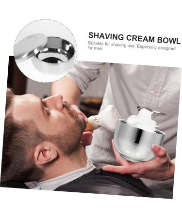 Dressoos Stand Cup with Polished Cleaning Lid - Durable Silver Razor Tool for Men | Hairdresser's Essential - Buy Online on GoSupps.com